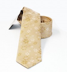          NM Slim Krawatte - Golden geblümt Gemusterte Krawatten